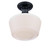 Westinghouse 6578300 - 1-Light Textured Black Schoolhouse Outdoor Semi-Flush Mount