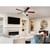 Westinghouse 7237100 - 52 in Brushed Nickel 5-Blade Ceiling Fan with LED Light - Vintage