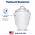 23" Clear Textured Acorn Lamp Post Globe Replacement - 8" Neck Lip 