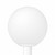 10" White Globe Post Top Light Fixture with White 3" Pole Fitter 