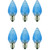 Sunlite 80700-SU Blue C7 LED Holiday Bulbs 6 Pack E12 Base 