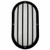 Incon Lighting Integrated LED Oval Outdoor Plastic Bulkhead Wall Light Fixture with Black Finish 