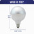 Sunlite 80496-SU - G40 LED Silverbowl Bulb - 2700K - E26 Base