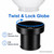 LBS Lighting Black Post Top Fitter for 4" Twist Lock Lamp Post Globes 