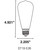 Halco 85145 - LED S19 Filament Bulb - Clear - E26 Base - 2700K