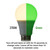 TCP L60A19D27GF - 9W LED A19 Bulb - 2700K to Green - Dimmable