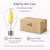 TCP FED37N40050E39CL – 60W ED37 Clear LED Filament Lamp – 5000K