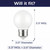 TCP FG16D2527E26SFR95 - Frost LED G16 Lamp - 2700K - High CRI 95