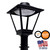 LBS Lighting LED Post Top Coach Lantern Street Light with Battery Back Up 