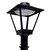 LBS Lighting LED Post Top Coach Lantern Street Light with Battery Back Up 