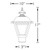 Incon Lighting Black Outdoor Plastic LED Coach Lantern Post Top Light Fixture 4000K 