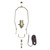 Westinghouse 7026900 - Brass-Plated Make-A-Lamp Kit - Push-Through Socket - 10 in Harp