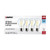  Satco S12465 8A19/CL/LED/E26/950/4PK/120V 