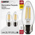  Satco S21837 LED B11 Clear Filament Light Bulb 