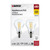Satco S21871 - 5.5W Clear LED A15 Bulb - 2700K - E12 Candelabra Base - 2 Pack