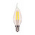  Satco S21722 Flame Top Filament E12 Light Bulb 5000K 