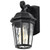  Satco 60-5945 Matte Black Small Wall Light with Clear Water Glass 