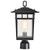  Satco 60-5953 Black Post Light Pole Lantern with Clear Seeded Glass 