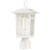  Satco 60-5954 White Post Light Pole Lantern with Clear Seeded Glass 