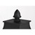  Satco 60-5995 Matte Black Post Top Light with Clear Water Glass 