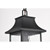  Satco 60-5996 Matte Black Hanging Light with Clear Water Glass 