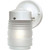  Satco 60-6109 Gloss White Wall Light with Frosted Ribbed Glass 