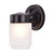  Satco 60-6110 Mahogany Bronze Wall Light with Frosted Ribbed Glass 