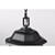  Satco 60-6117 Matte Black Hanging Light with Clear Glass 