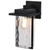  Satco 60-7356 Matte Black Wall Light with Clear Water Glass 