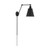  Satco 60-7369 Matte Black Wall Light with Switch 