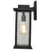  Satco 60-7376 Matte Black Wall Light with Clear Seeded Glass 