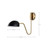  Satco 60-7391 Matte Black Wall Sconce Light with Burnished Brass 