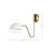  Satco 60-7392 Matte White Wall Sconce Light with Burnished Brass 