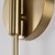  Satco 60-7392 Matte White Wall Sconce Light with Burnished Brass 