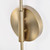  Satco 60-7394  Matte White Wall Sconce Light with Burnished Brass 