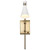  Satco 60-7396 Matte White Wall Sconce Light with Burnished Brass 