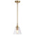  Satco 60-7410 Vintage Brass Pendant Light with Clear Glass 