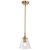  Satco 60-7410 Vintage Brass Pendant Light with Clear Glass 