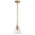  Satco 60-7410 Vintage Brass Pendant Light with Clear Glass 