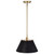  Satco 60-7411 Black Pendant Light with Vintage Brass 