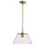  Satco 60-7413 Vintage Brass Pendant Light with Clear Glass 