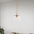  Satco 60-7413 Vintage Brass Pendant Light with Clear Glass 