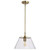  Satco 60-7413 Vintage Brass Pendant Light with Clear Glass 