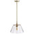  Satco 60-7413 Vintage Brass Pendant Light with Clear Glass 