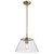  Satco 60-7413 Vintage Brass Pendant Light with Clear Glass 