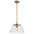  Satco 60-7413 Vintage Brass Pendant Light with Clear Glass 