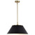  Satco 60-7414 Black Pendant Light with Vintage Brass 