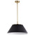  Satco 60-7414 Black Pendant Light with Vintage Brass 