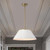  Satco 60-7415 White Pendant Light with Vintage Brass 