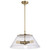  Satco 60-7416 Vintage Brass Pendant Light with Clear Glass 
